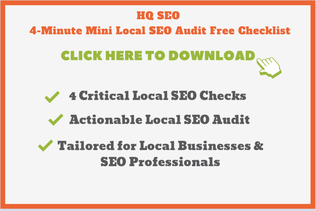 Free Local SEO Audit Checklist | Mini Local SEO Audit