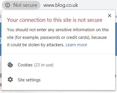 HTTPS Website - Not Secure Website Google Chrome - HQ SEO