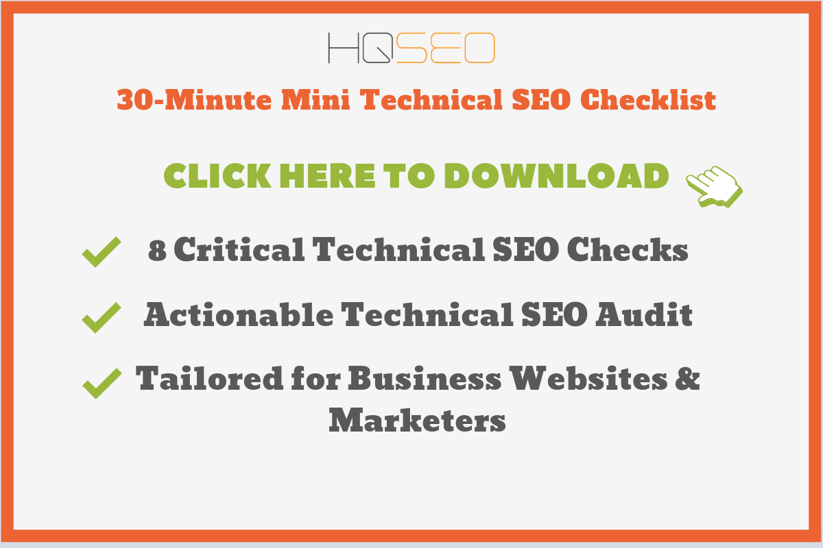 Free Technical SEO Checklist Download - HQ SEO