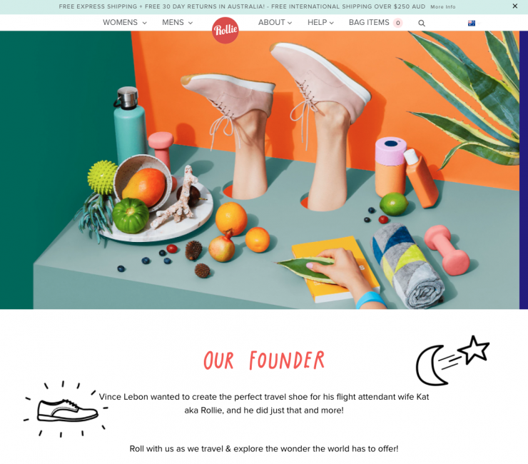 bigcommerce website example - rollie nation