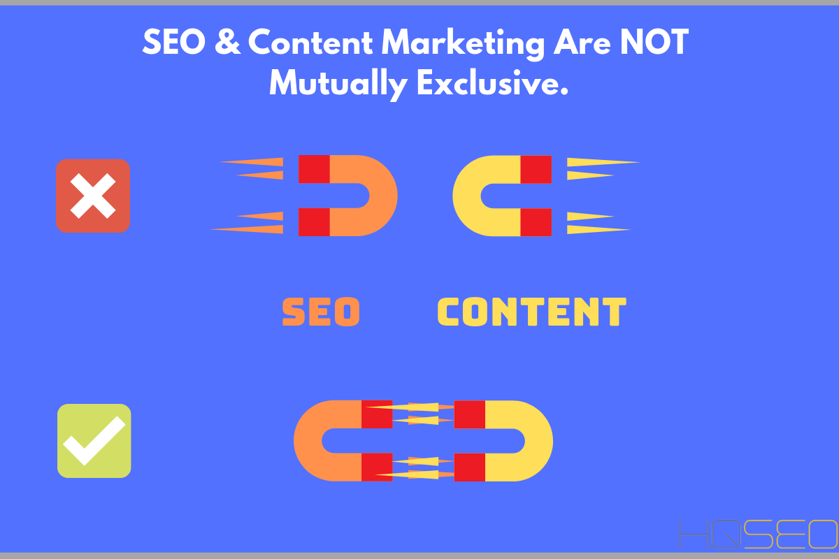 SEO vs Content Marketing - SEO Content Strategy - HQ SEO